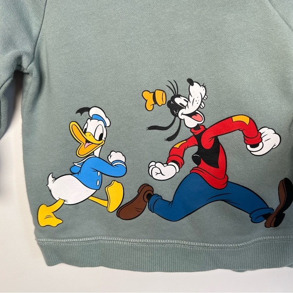 H&M Mickey Mouse & Friends Green Sweatshirt and Pants Set 6-9 Months Baby - Picture 4 of 6